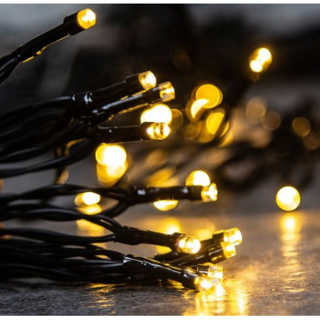 Svetelná reťaz Ceibo 96LED, 7m, teplá biela, na batérie