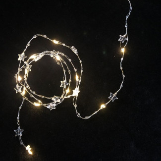 Svetelná reťaz Stardeco 20 LED, 1,9m, teplá biela, na batérie