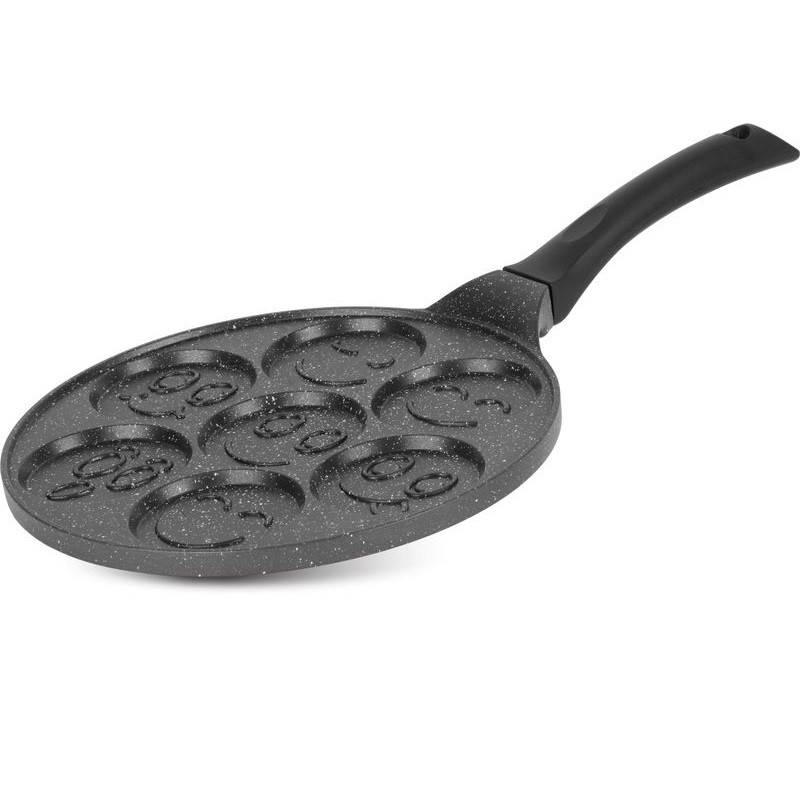 Panvica na lievance a volské oko, so smajlíkmi 27cm