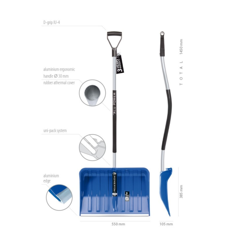 Lopata na sneh Alpinus Alutube Ergo