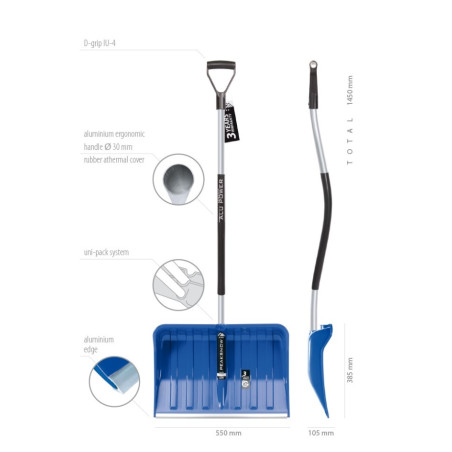 Lopata na sneh Alpinus Alutube Ergo