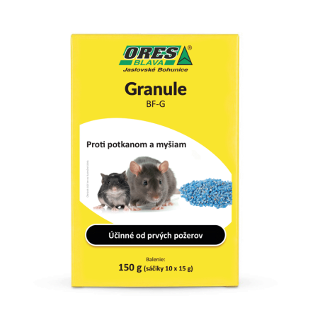 Otrava na myši a potkany granule 150g