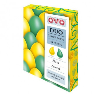 OVO - tekuté farby na vajíčka DUO zelená/žltá (2x20ml)